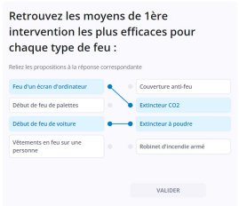 Exemple de question de la formation incendie en ligne